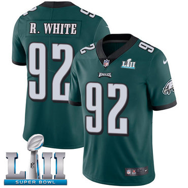 Men's Nike Eagles #92 Reggie White Midnight Green Team Color Super Bowl LII Stitched NFL Vapor Untouchable Limited Jersey