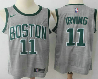 Men's Boston Celtics #11 Kyrie Irving Gray NBA Swingman City Edition Jersey