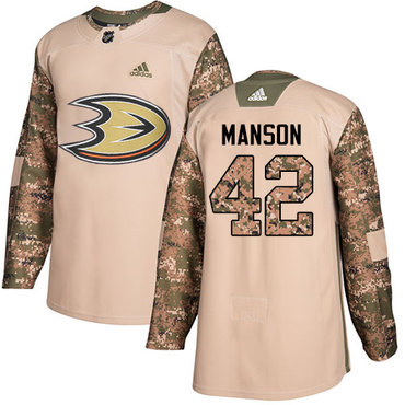 Adidas Ducks #42 Josh Manson Camo Authentic 2017 Veterans Day Stitched NHL Jersey