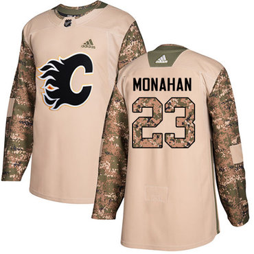 Adidas Flames #23 Sean Monahan Camo Authentic 2017 Veterans Day Stitched NHL Jersey