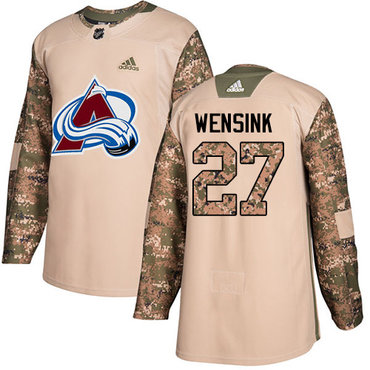 Adidas Avalanche #27 John Wensink Camo Authentic 2017 Veterans Day Stitched NHL Jersey