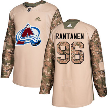 Adidas Avalanche #96 Mikko Rantanen Camo Authentic 2017 Veterans Day Stitched NHL Jersey