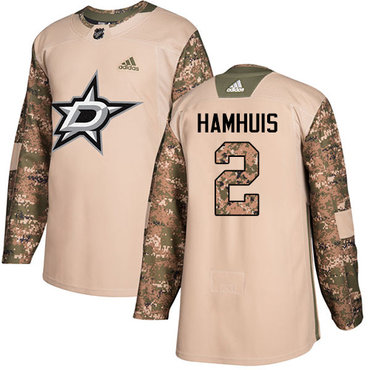 Adidas Stars #2 Dan Hamhuis Camo Authentic 2017 Veterans Day Stitched NHL Jersey