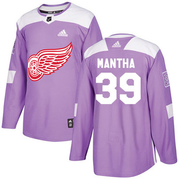 Adidas Red Wings #39 Anthony Mantha Purple Authentic Fights Cancer Stitched NHL Jersey