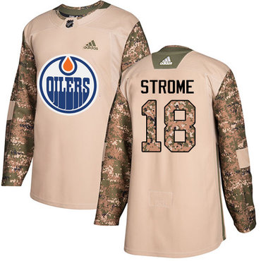 Adidas Edmonton Oilers #18 Ryan Strome Camo Authentic 2017 Veterans Day Stitched NHL Jersey