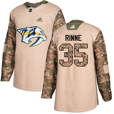 Adidas Predators #35 Pekka Rinne Camo Authentic 2017 Veterans Day Stitched NHL Jersey