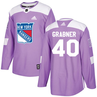 Adidas Rangers #40 Michael Grabner Purple Authentic Fights Cancer Stitched NHL Jersey