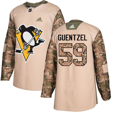 Adidas Penguins #59 Jake Guentzel Camo Authentic 2017 Veterans Day Stitched NHL Jersey