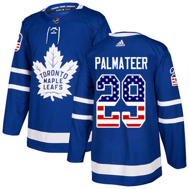 Adidas Maple Leafs #29 Mike Palmateer Blue Home Authentic USA Flag Stitched NHL Jersey