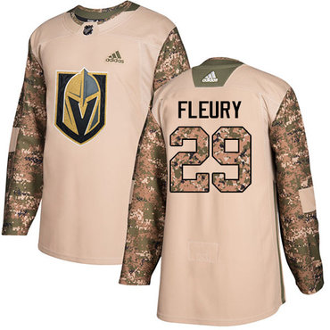 Adidas Golden Knights #29 Marc-Andre Fleury Camo Authentic 2017 Veterans Day Stitched NHL Jersey