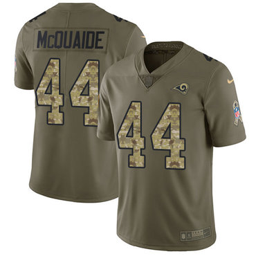 Nike Rams #44 Jacob McQuaide Olive Camo Men's Stitched NFL Limited 2017 Salute To Service Jersey