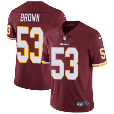 Nike Redskins #53 Zach Brown Burgundy Red Team Color Men's Stitched NFL Vapor Untouchable Limited Jersey