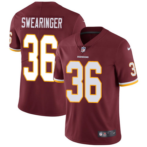 Nike Redskins #36 D.J. Swearinger Burgundy Red Team Color Men's Stitched NFL Vapor Untouchable Limited Jersey