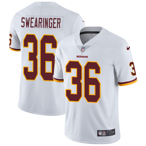 Nike Redskins #36 D.J. Swearinger White Men's Stitched NFL Vapor Untouchable Limited Jersey