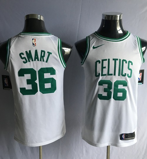 Nike Boston Celtics #36 Marcus Smart White NBA Swingman Association Edition Jersey