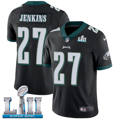 Youth Nike Philadelphia Eagles #27 Malcolm Jenkins Black Alternate Super Bowl LII Stitched NFL Vapor Untouchable Limited Jersey