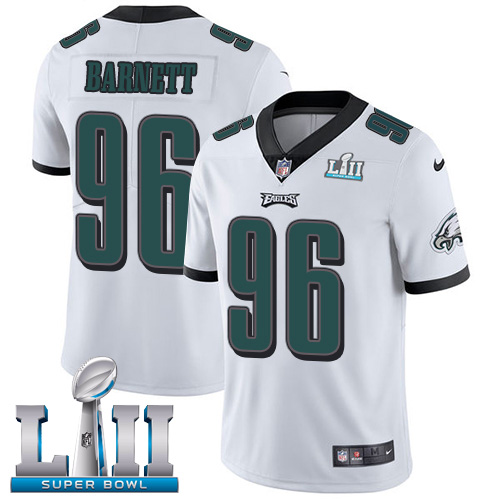 Youth Nike Philadelphia Eagles #96 Derek Barnett White Super Bowl LII Stitched NFL Vapor Untouchable Limited Jersey