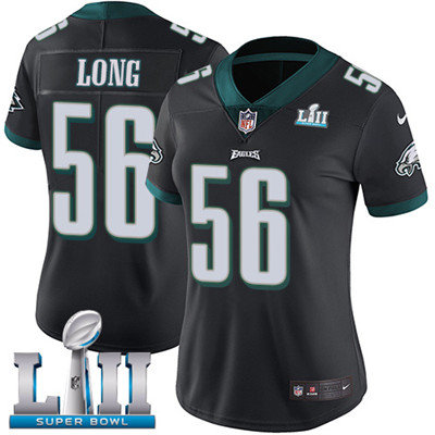 Women's Nike Philadelphia Eagles #56 Chris Long Black Alternate Super Bowl LII Stitched NFL Vapor Untouchable Limited Jersey