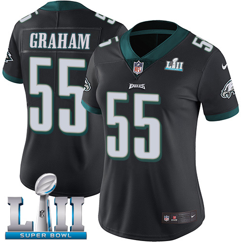 Women's Nike Philadelphia Eagles #55 Brandon Graham Black Alternate Super Bowl LII Stitched NFL Vapor Untouchable Limited Jersey