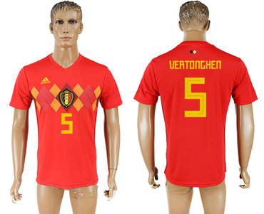 Belgium #5 VERTONGHEN Home 2018 FIFA World Cup Thailand Soccer Jersey