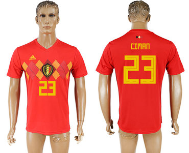 Belgium #23 CIMAN Home 2018 FIFA World Cup Thailand Soccer Jersey