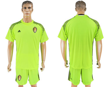 Belgium Fluorescent Green Goalkeeper 2018 FIFA World Cup Soccer Jersey