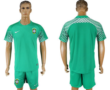 Brazil Green Goalkeeper 2018 FIFA World Cup Soccer Jersey