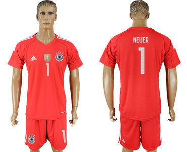 Germany #1 NEUER Red Goalkeeper 2018 FIFA World Cup Soccer Jersey