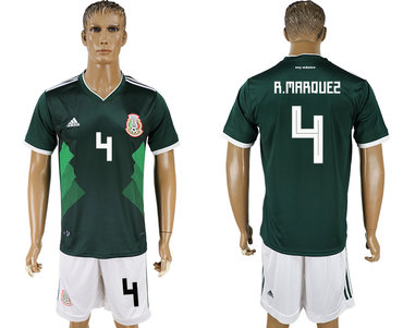 Mexico #4 R. MAROUES Home 2018 FIFA World Cup Soccer Jersey