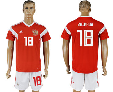 Russia #18 SHIRKOV Home 2018 FIFA World Cup Soccer Jersey