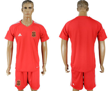 Spain Red Goalkeeper 2018 FIFA World Cup Soccer Jersey