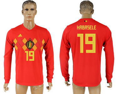 Belgium #19 KRBRSELE Home 2018 FIFA World Cup Long Sleeve Thailand Soccer Jersey