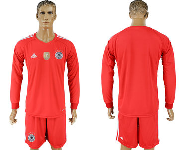 Germany Red Goalkeeper 2018 FIFA World Cup Long Sleeve Soccer Jersey