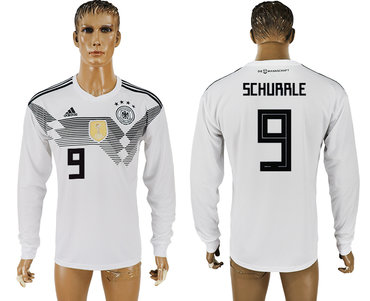 Germany #9 SCHURRLE Home 2018 FIFA World Cup Long Sleeve Thailand Soccer Jersey