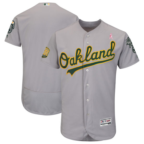 Oakland Athletics Blank Gray 2018 Mother's Day Flexbase Jersey