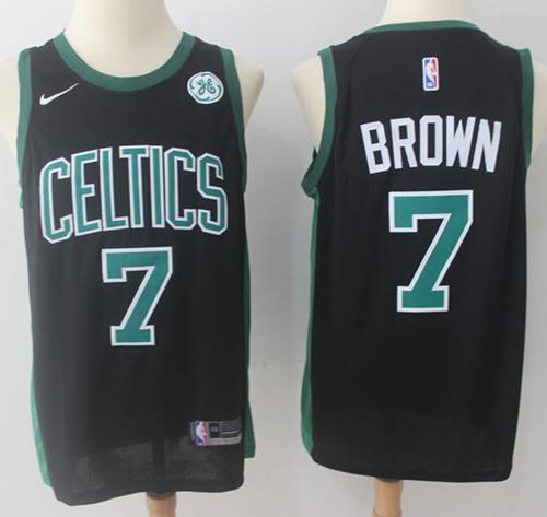 Nike Boston Celtics #7 Jaylen Brown Black NBA Swingman Statement Edition Jersey