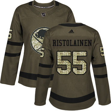 Adidas Buffalo Sabres #55 Rasmus Ristolainen Green Salute to Service Women's Stitched NHL Jersey