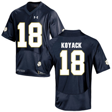 Notre Dame Fighting Irish 18 Ben Koyack Navy College Football Jersey