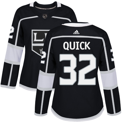 Adidas Los Angeles Kings #32 Jonathan Quick Black Home Authentic Women's Stitched NHL Jersey