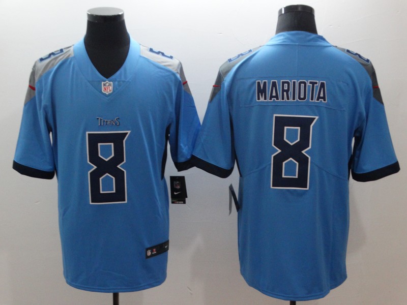 Nike Tennessee Titans 8 Marcus Mariota Light Blue New 2018 Vapor Untouchable Limited Jersey