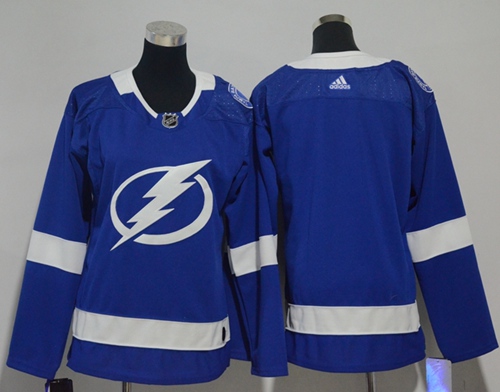 Adidas Tampa Bay Lightning Blank Blue Home Authentic Women's Stitched NHL Jersey