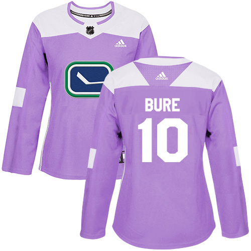 Adidas Vancouver Canucks #10 Pavel Bure Purple Authentic Fights Cancer Women's Stitched NHL Jersey