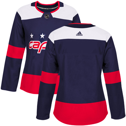 Adidas Washington Capitals Blank Navy Authentic 2018 Stadium Series Women's Stitched NHL Jersey