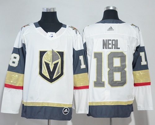 Adidas Vegas Golden Knights #18 James Neal White Road Authentic Women's Stitched NHL Jersey