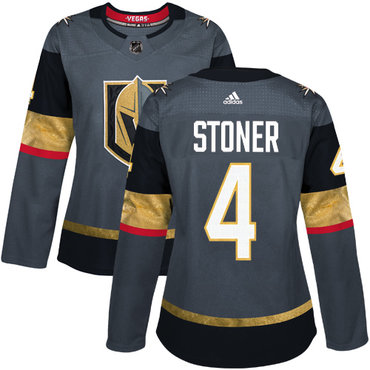 Adidas Vegas Golden Knights #4 Clayton Stoner Grey Home Authentic Women's Stitched NHL Jersey