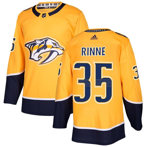 Adidas Nashville Predators #35 Pekka Rinne Yellow Home Authentic Stitched Youth NHL Jersey