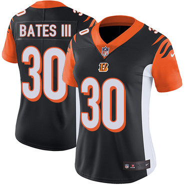 Nike Bengals #30 Jessie Bates III Black Team Color Women's Stitched NFL Vapor Untouchable Limited Jersey