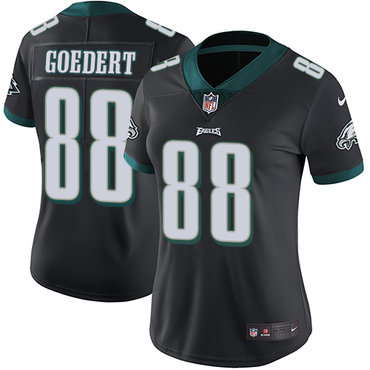 Nike Eagles #88 Dallas Goedert Black Alternate Women's Stitched NFL Vapor Untouchable Limited Jersey