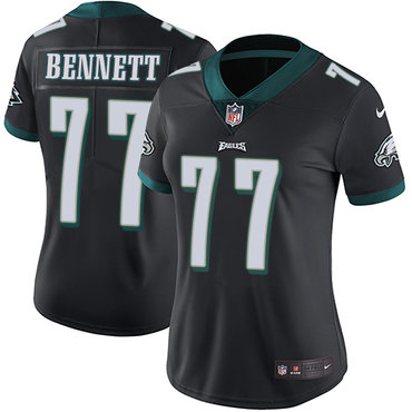 Nike Eagles #77 Michael Bennett Black Alternate Women's Stitched NFL Vapor Untouchable Limited Jersey