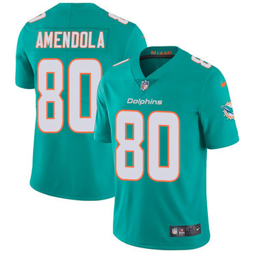 Nike Dolphins #80 Danny Amendola Aqua Green Team Color Youth Stitched NFL Vapor Untouchable Limited Jersey